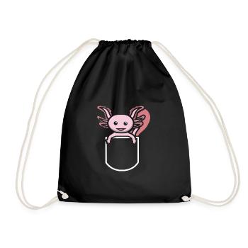 Doux Axolotl - Sac de sport léger - noir - Devant