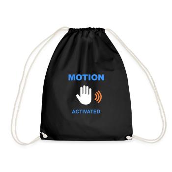 Motion Activated - Drawstring Bag - black - Front