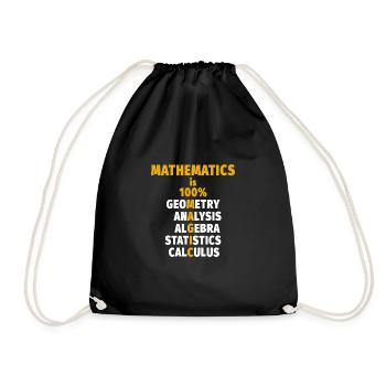 Mathematics - Math - Drawstring Bag - black - Front