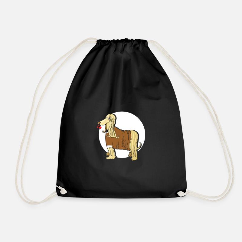 Afghanischer Windhund - Turnbeutel - Schwarz
