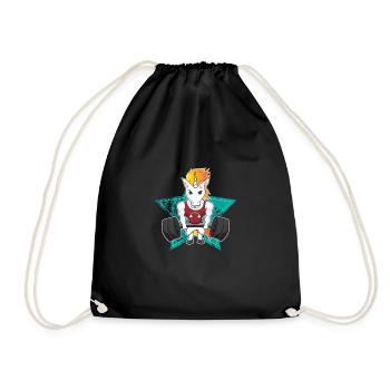 Unicorn Bodybuilding Weight Lifting Unicorn Gym - Drawstring Bag - black - Front