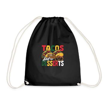 Nachos mexicains, tortillas, tacos et desserts - Sac de sport léger - noir - Devant
