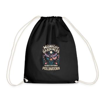 Moths Bats Night Pollinators - Drawstring Bag - black - Front