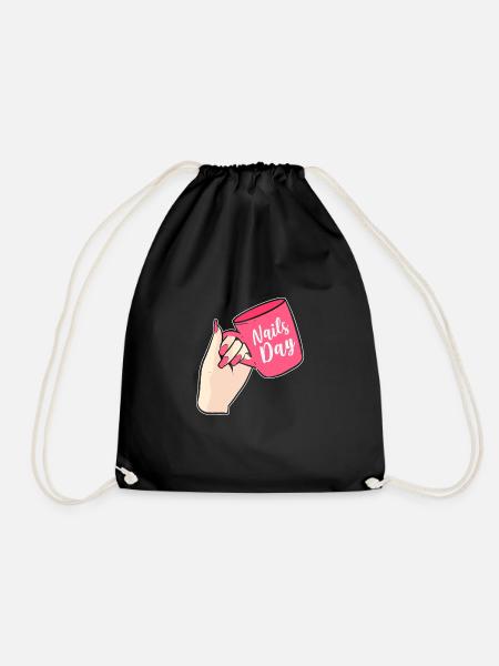 Nägel Tag Maniküre Gift - Turnbeutel - Schwarz