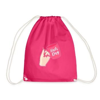 Nägel Tag Maniküre Gift - Turnbeutel - Fuchsia - Vorne