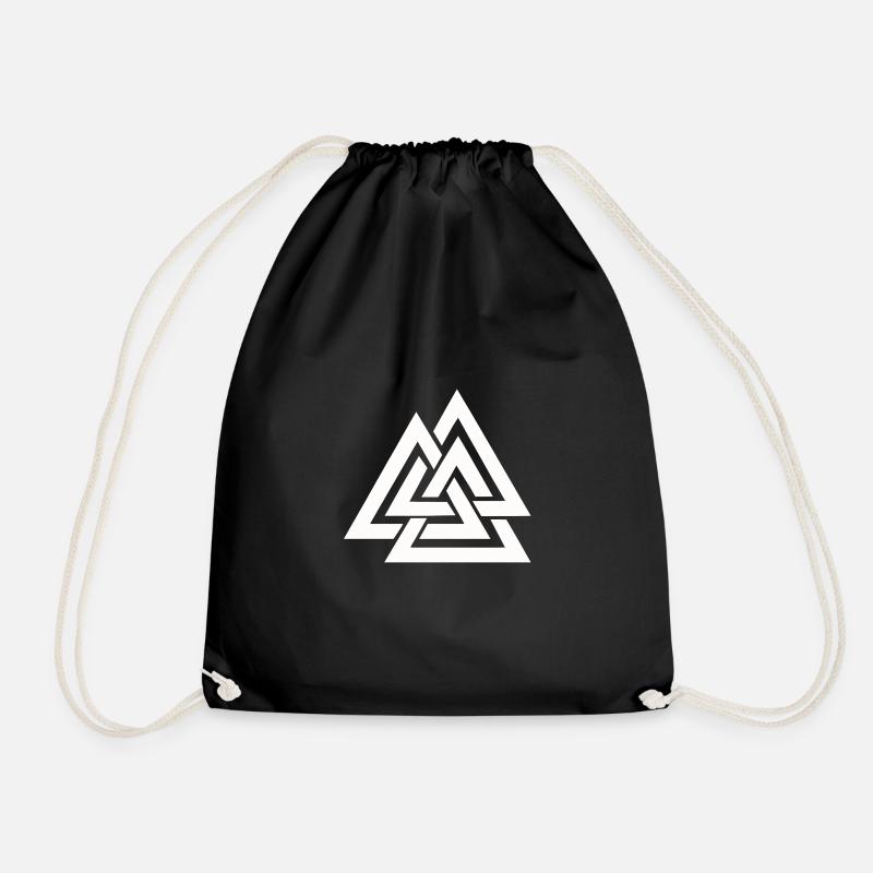 Valknut Wikinger - Turnbeutel - Schwarz