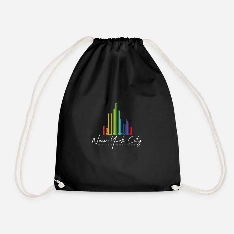 New York City - Drawstring Bag - black