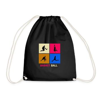 Basket pop art - Sac de sport léger - noir - Devant