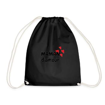 MAMAN d'amour - Sac de sport léger - noir - Devant