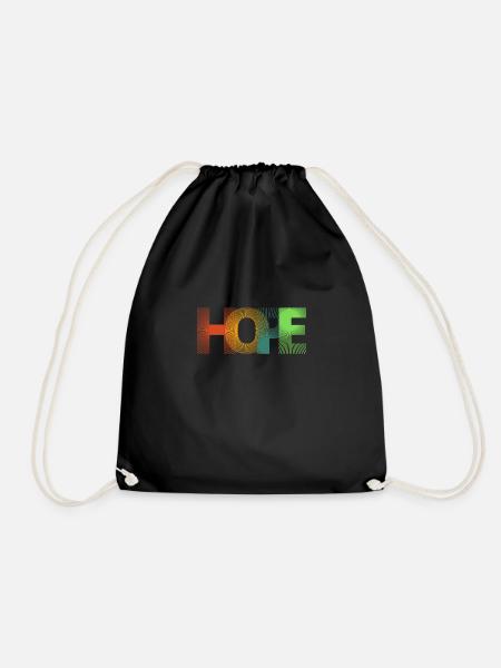 HOPE | HOPE | Print - Drawstring Bag - black