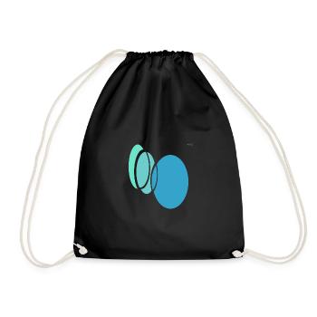 Circles - ellipses #3 - playing with geometry - Drawstring Bag - black - Front