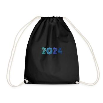 Jahr 2024 - Turnbeutel - Schwarz - Vorne