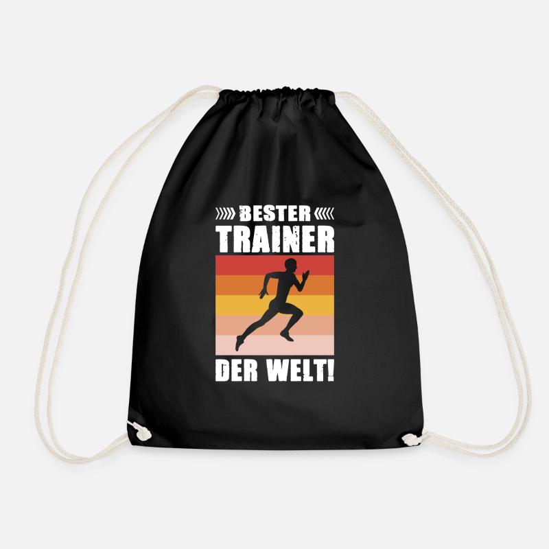 Leichtathletik Bester Trainer der Welt - Turnbeutel - Schwarz