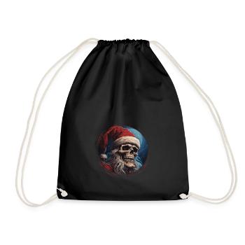 Dark Spell: Le crâne du Père Noël Crâne - Sac de sport léger - noir - Devant