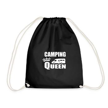 camping - Turnbeutel - Schwarz - Vorne
