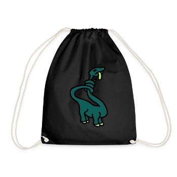 stranglesaurus_dino_3c - Sac de sport léger - noir - Devant