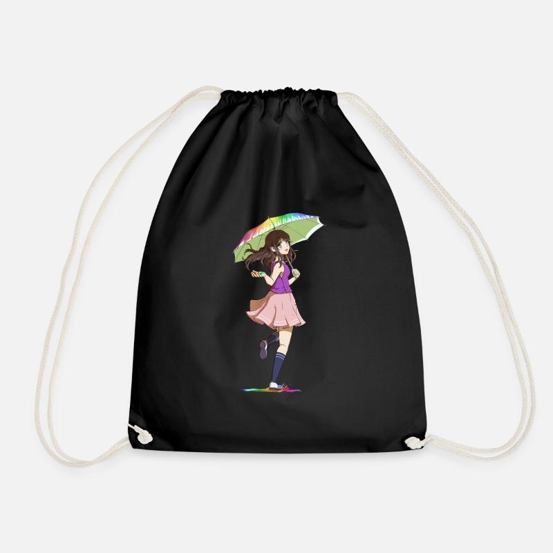 Rainbow Girl 2 - Turnbeutel - Schwarz