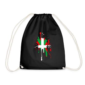 euskal herria design 8 - Drawstring Bag - black - Front