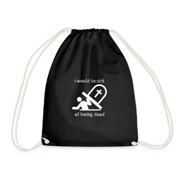 J'adore mon cadeau de la pierre tombale de la mort de la vie - Sac de sport léger - noir - Devant