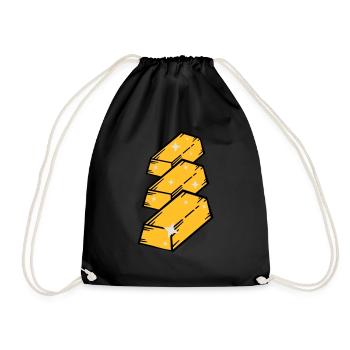 gold_po3 - Turnbeutel - Schwarz - Vorne