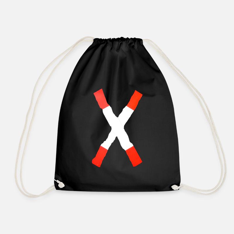 Railway sign - Drawstring Bag - black