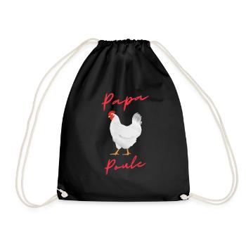 papa poule - Sac de sport léger - noir - Devant