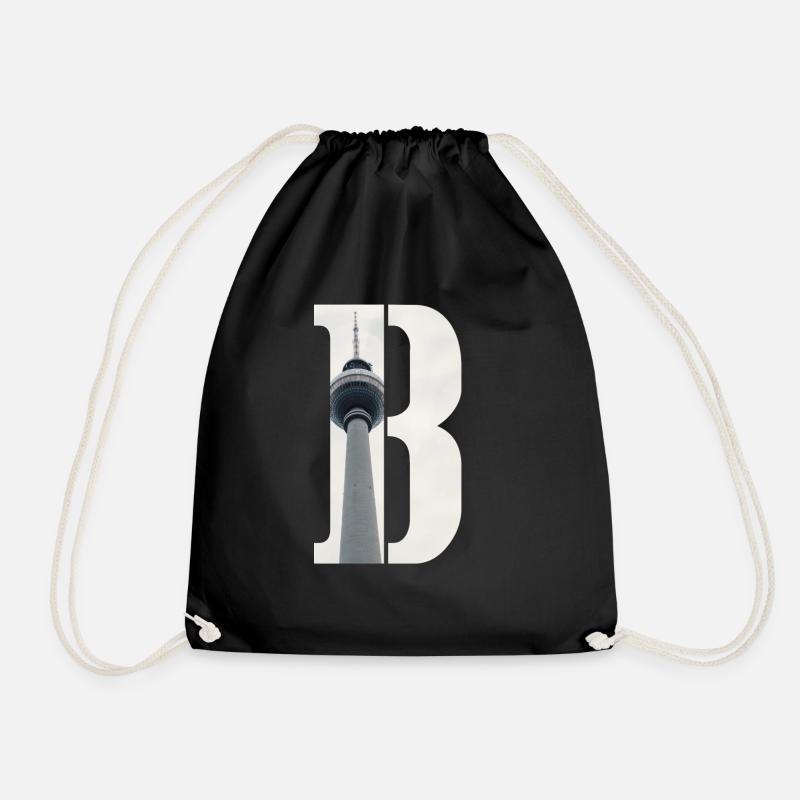 B erlin - Drawstring Bag - black