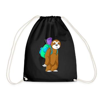 camping sloth - Sac de sport léger - noir - Devant