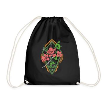 Persian dream flower - Drawstring Bag - black - Front