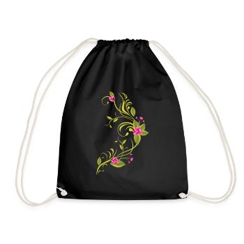 Brindille à fleurs - Sac de sport léger - noir - Devant