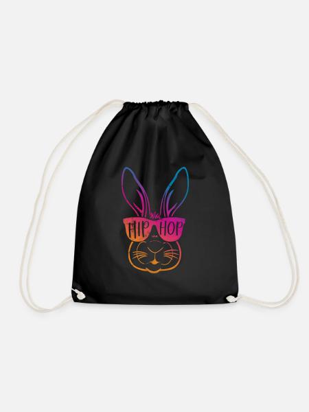 Hip Hop Hase Rap - Turnbeutel - Schwarz