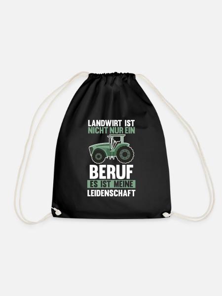 Landwirt Bauernhof Bauer - Turnbeutel - Schwarz