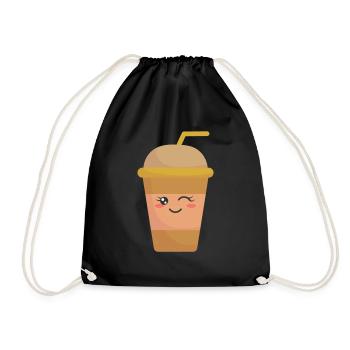 coffee - Turnbeutel - Schwarz - Vorne