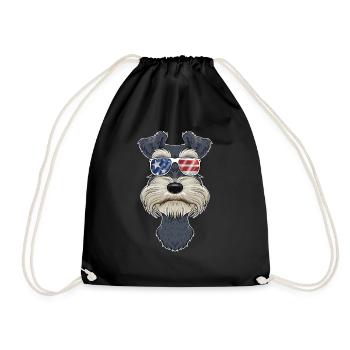 Miniature Schnauzer USA Sunglasses I American - Turnbeutel - Schwarz - Vorne