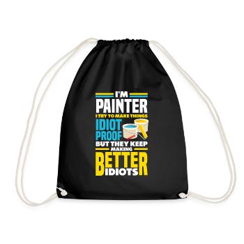 Peintre Peinture Drôle Citation - Sac de sport léger - noir - Devant