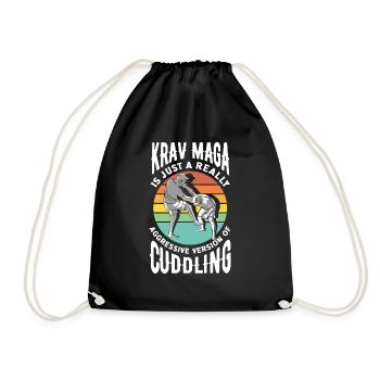 Martial Arts Self Defense Krav Maga Funny Quote - Turnbeutel - Schwarz - Vorne