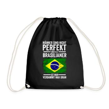 Brasilien Brasilianer Brasilianisches - Turnbeutel - Schwarz - Vorne