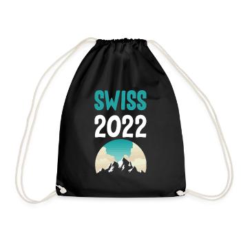 Swiss 2022 - Drawstring Bag - black - Front