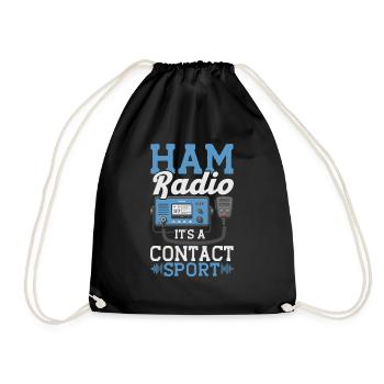 Radio amateur Code Morse diffusion radio amateur Gesche - Sac de sport léger - noir - Devant