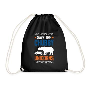 Bien-être animal rhinocéros - Sac de sport léger - noir - Devant
