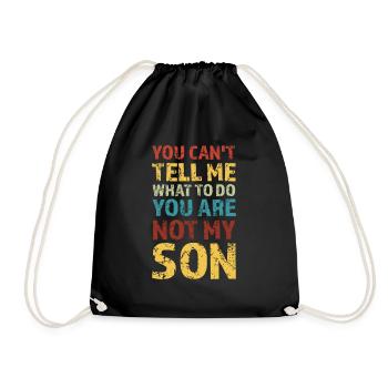 Vater, Vater, Vater Geschenk - Turnbeutel - Schwarz - Vorne