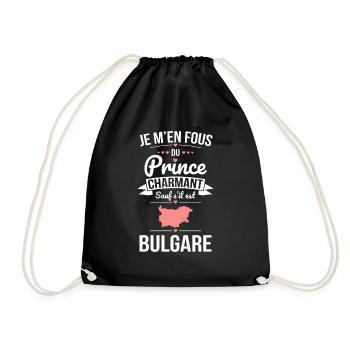 Fous du prince charmant sauf s'il est Bulgare - Sac de sport léger - noir - Devant