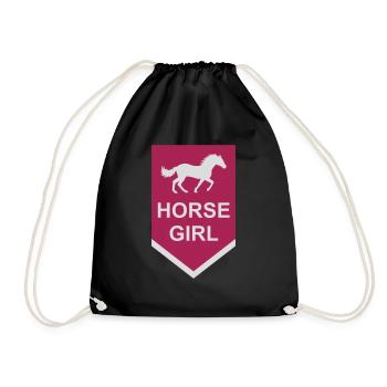 Citation de fille de cheval disant - Sac de sport léger - noir - Devant