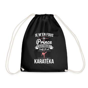 Fous du prince charmant sauf s'il est karatéka - Sac de sport léger - noir - Devant