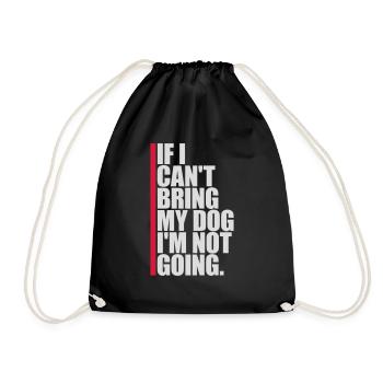 Citation Apportez mon chien - Sac de sport léger - noir - Devant