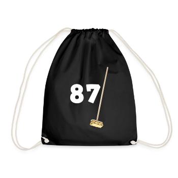 87 balais anniversaire humour papy et mamie - Sac de sport léger - noir - Devant