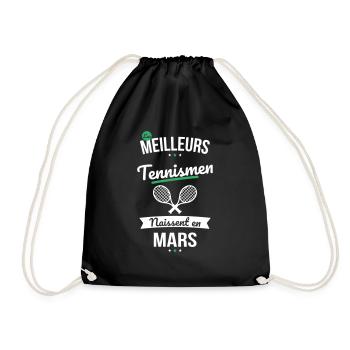 Les meilleurs tennismen naissent en Mars - Sac de sport léger - noir - Devant