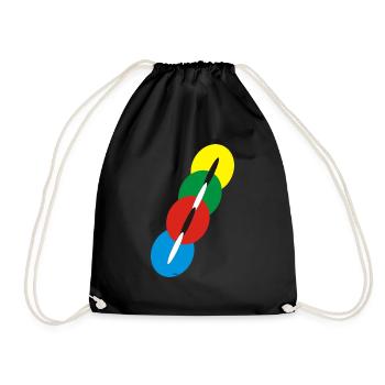 Channel 1 large - Drawstring Bag - black - Front