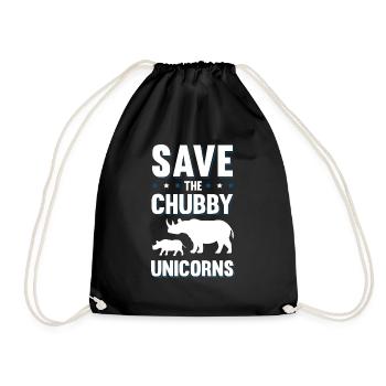 Bien-être animal rhinocéros - Sac de sport léger - noir - Devant