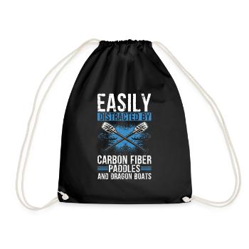 Dragon Boat Trainer and Dragon Boat - Drawstring Bag - black - Front